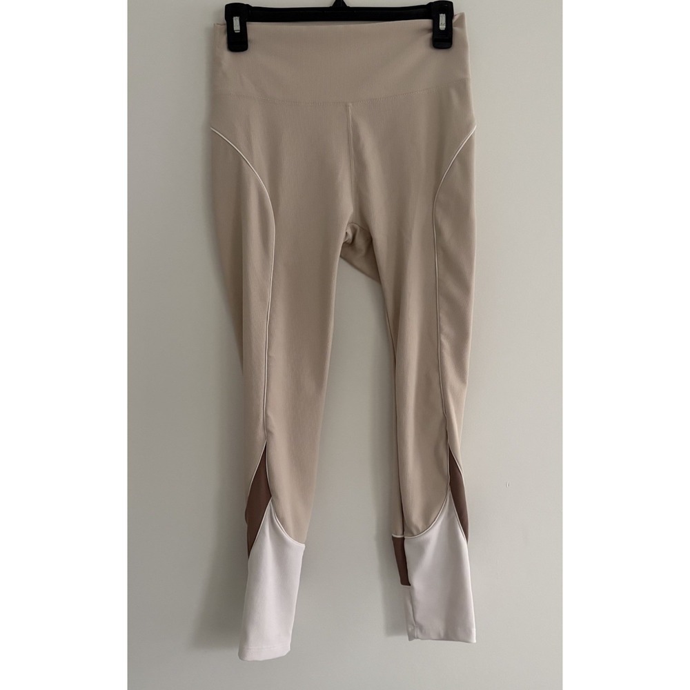WILO the Label Women's High Rise Tummy Control Sculpting Leggings Beige Brown L
